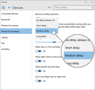 Change touchpad sensitivity vista