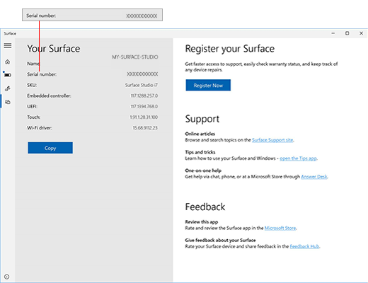 microsoft surface rt serial number lookup